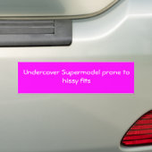 Undercover Supermodel anfällig für hissy Sitze Autoaufkleber (Auf Auto)