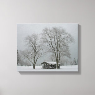 Undercover-Wintry-Schneeszene Leinwanddruck