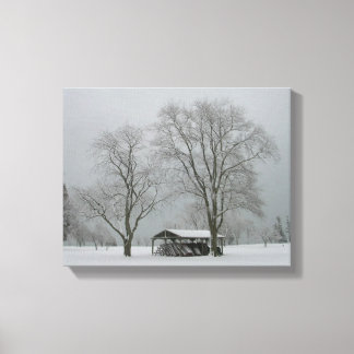 Undercover-Wintry-Schneeszene Leinwanddruck
