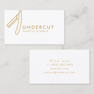 Undercut Barber Razor Logo Fette Visitenkarte