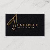 Undercut Friseur-Rasiermesser-Logo-Visitenkarte Visitenkarte (Vorderseite)