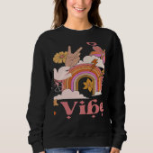 Undergrad Vibes School Groovy Retro Boho Rainbow C Sweatshirt (Vorderseite)