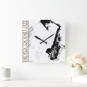 Underground Jazz Wall Clock Quadratische Wanduhr (Zuhause)