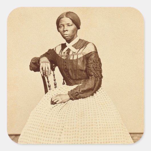 Underground Railroad Abolitionist Harriet Tubman Quadratischer Aufkleber (Vorderseite)