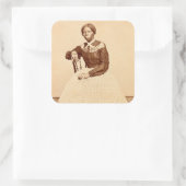 Underground Railroad Abolitionist Harriet Tubman Quadratischer Aufkleber (Tasche)