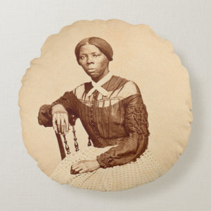 Underground Railroad Abolitionist Harriet Tubman Rundes Kissen