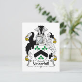 Underhill-Familienwappen Postkarte (Stehend Vorderseite)