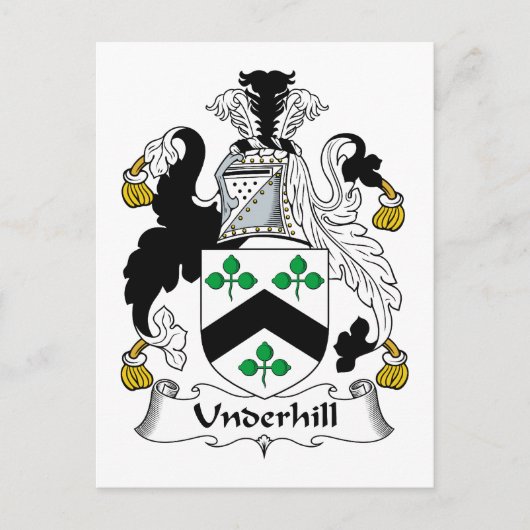 Underhill-Familienwappen Postkarte (Vorderseite)