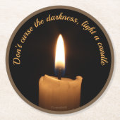 Underlägg — Candle Runder Pappuntersetzer (Vorderseite)