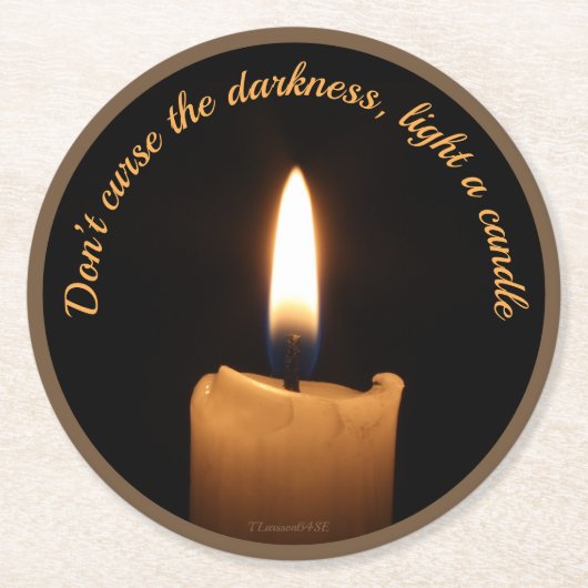 Underlägg — Candle Runder Pappuntersetzer (Vorderseite)