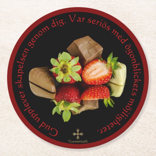 Underlägg — Choklad Runder Pappuntersetzer (Vorderseite)