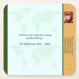 Underlägg — Connect, World Rechteckiger Pappuntersetzer