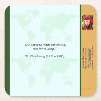 Underlägg — Connect, World Rechteckiger Pappuntersetzer