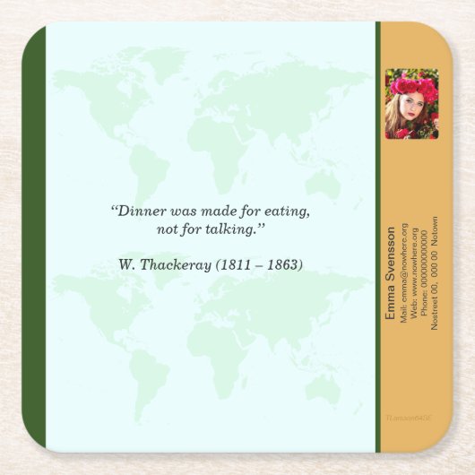 Underlägg — Connect, World Rechteckiger Pappuntersetzer (Vorderseite)