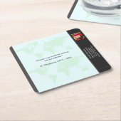 Underlägg — Connect, World Rechteckiger Pappuntersetzer (angewinkelt)