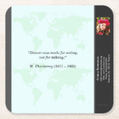 Underlägg — Connect, World Rechteckiger Pappuntersetzer (Vorderseite)