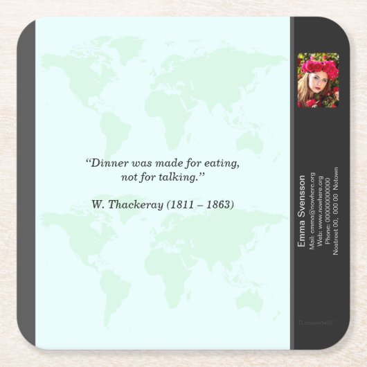 Underlägg — Connect, World Rechteckiger Pappuntersetzer (Vorderseite)