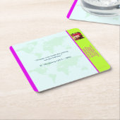 Underlägg — Connect, World Rechteckiger Pappuntersetzer (angewinkelt)