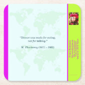 Underlägg — Connect, World Rechteckiger Pappuntersetzer (Vorderseite)