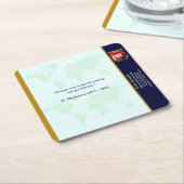 Underlägg — Connect, World Rechteckiger Pappuntersetzer (angewinkelt)