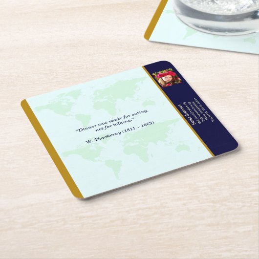 Underlägg — Connect, World Rechteckiger Pappuntersetzer (angewinkelt)