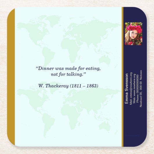 Underlägg — Connect, World Rechteckiger Pappuntersetzer (Vorderseite)