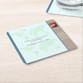 Underlägg — Connect, World Rechteckiger Pappuntersetzer (angewinkelt)