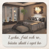 Underlägg — Eget bo Rechteckiger Pappuntersetzer (Vorderseite)