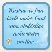 Underlägg — Fri kristen Rechteckiger Pappuntersetzer (Vorderseite)