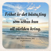 Underlägg — Frihet Rechteckiger Pappuntersetzer (Vorderseite)