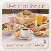 Underlägg — Frukost Rechteckiger Pappuntersetzer (Vorderseite)