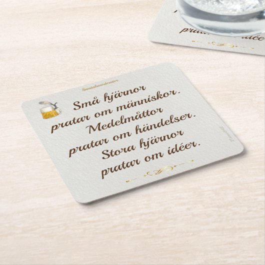 Underlägg — Hjärnor pratar Rechteckiger Pappuntersetzer (angewinkelt)