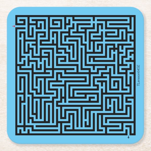 Underlägg — Labyrint Rechteckiger Pappuntersetzer (Vorderseite)