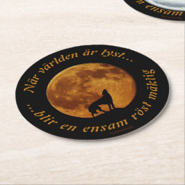 Underlägg — Mäktig röst Runder Pappuntersetzer