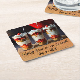 Underlägg — Nyttig kost Rechteckiger Pappuntersetzer