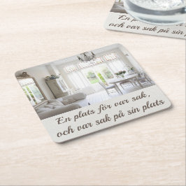 Underlägg — Ordning & reda Rechteckiger Pappuntersetzer