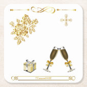 Underlägg — Party Rechteckiger Pappuntersetzer (Vorderseite)