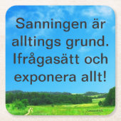 Underlägg — Sanningen Rechteckiger Pappuntersetzer (Vorderseite)