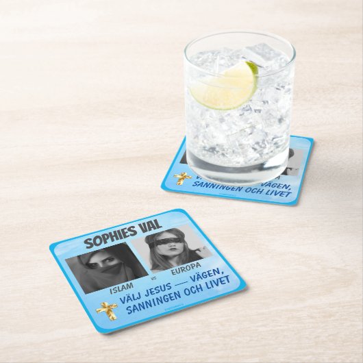 Underlägg — Sophies val Rechteckiger Pappuntersetzer (Vor Ort)