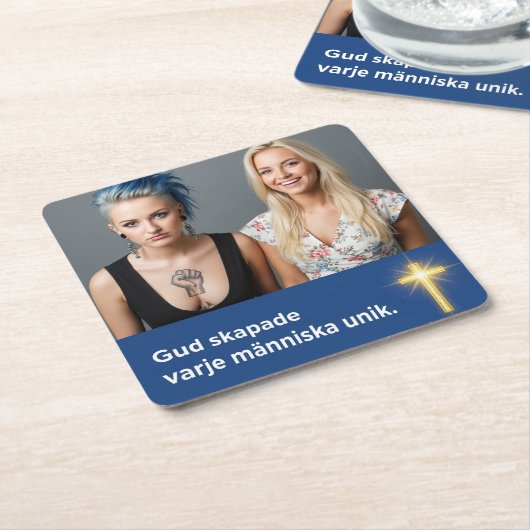 Underlägg — Unik Rechteckiger Pappuntersetzer (angewinkelt)