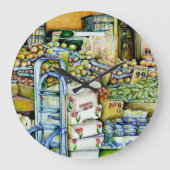 Undermining Artistic Gentrification Große Wanduhr (Vorderseite)