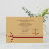 Underscore Law School Abschluss Ankündigung/Inv Einladung (Stehend Vorderseite)