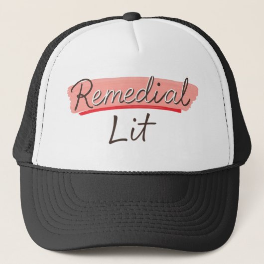 Underscored Remedial Lit Baseball Hat Truckerkappe (Vorderseite)