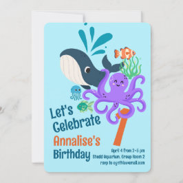 Undersea Aquarium Birthday Invitation Einladung