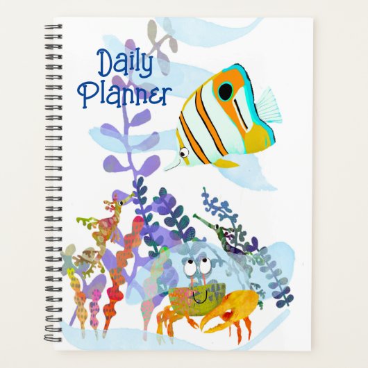 Undersea Cute Critters Daily Planner Planer (Vorderseite)