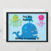 Undersea Geschöpf-12x18 kundenspezifische Einladung (Vorderseite)