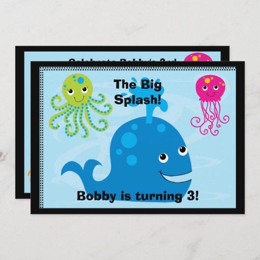 Undersea Geschöpf-12x18 kundenspezifische Einladung (Vorne/Hinten)