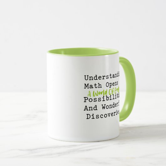 Understanding Math Endless Possibilities World Tasse (VorderseiteRechts)