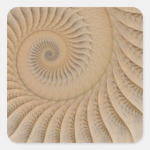 Undertow Abstrakt Spiral Quadratischer Aufkleber (Vorderseite)