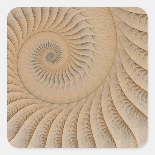 Undertow Abstrakt Spiral Quadratischer Aufkleber (Vorderseite)